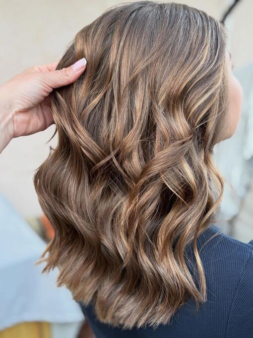 Balayage brun ensoleillé, réalisation Daf&Coiff